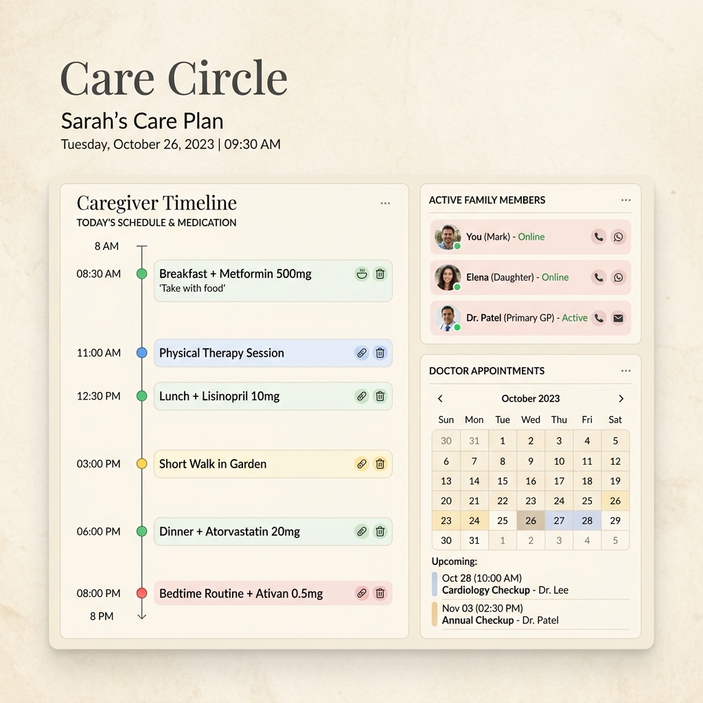 Elbirliği Care Dashboard — Dijital bakım yönetim ekranı